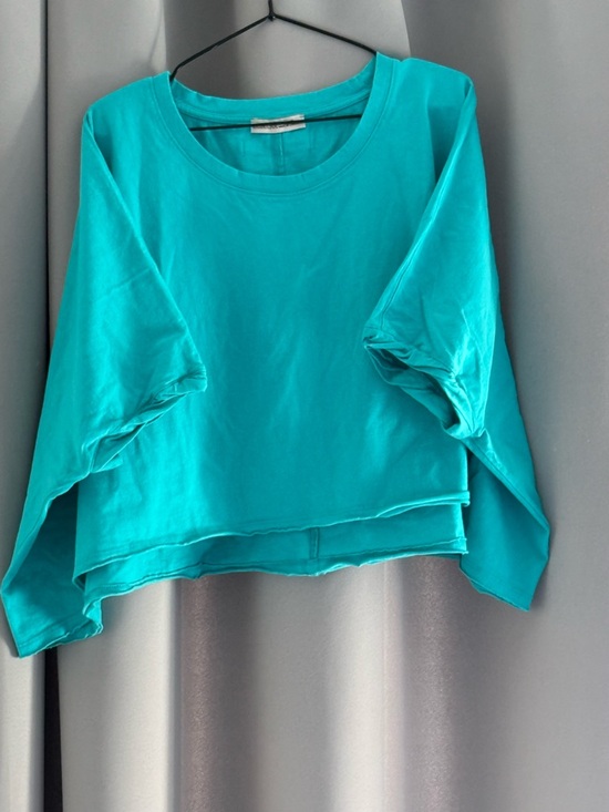 Zenana Outfitters Tops - Zenana Outfitters Teal Cropped Boxy Top
